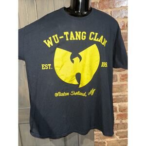 VTG Wutang Clan Staten Island New York T Shirt Sz 2XL Black RARE EUC